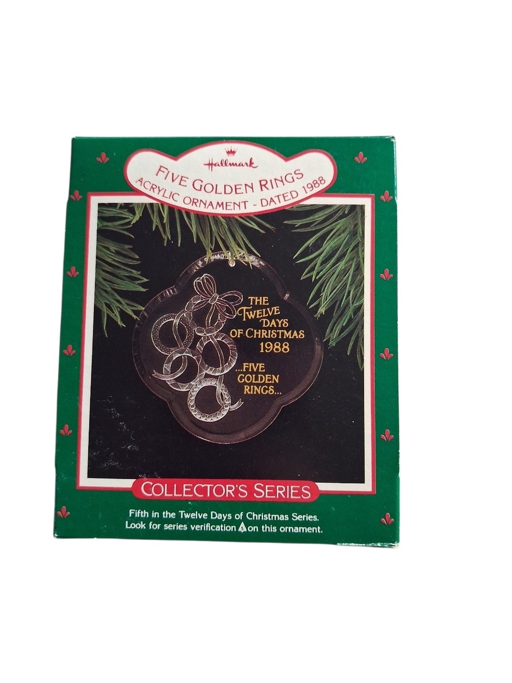 Hallmark Five Golden Rings Acrylic Ornament